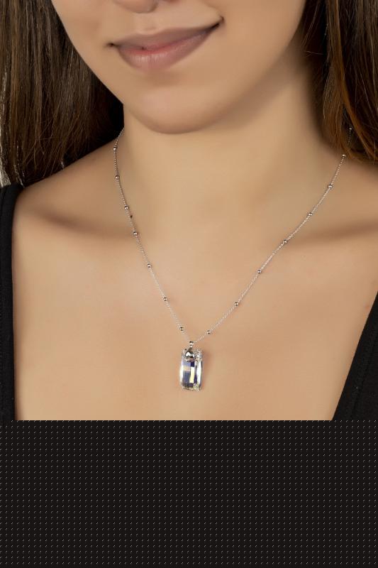 Union%20Swarovski%20Crystal%20Kadın%20Baget%20Gümüş%20Kolye