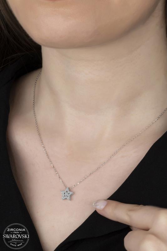 Union%20Swarovski%20Zirconia%20Kadın%20Star%20Gümüş%20Kolye