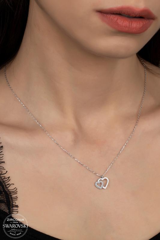 Union%20Swarovski%20Zirconia%20Kadın%20Kalp%20Kalbe%20Gümüş%20Kolye