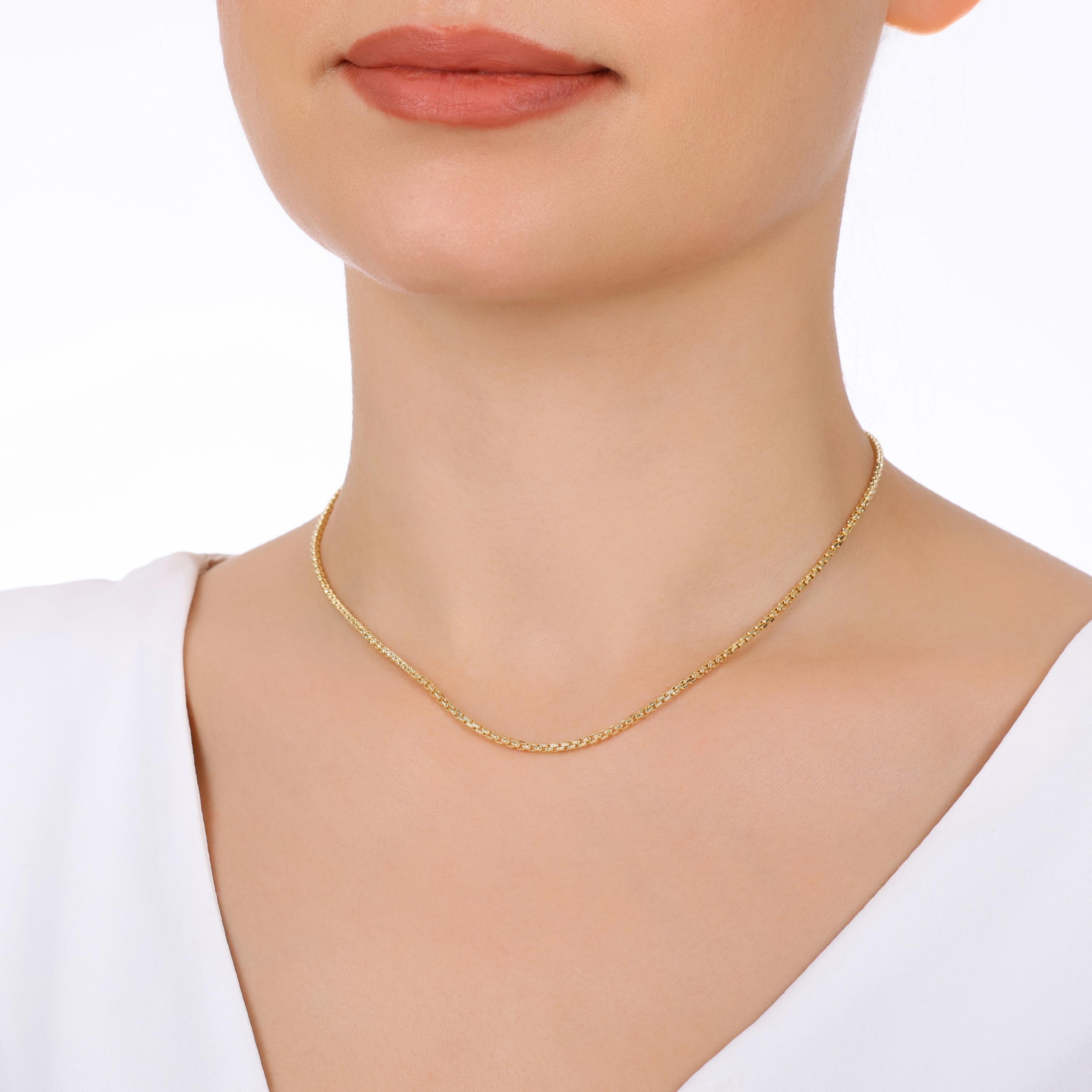 8K%20Gold%2045%20cm%202.30g%20Cube%20Women’s%20Chain%20Necklace