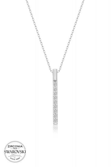 Union Swarovski Taşlı Zirconia Kadın Dilek Mumu Gümüş Kolye