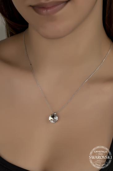 Union Swarovski Crystal Kadın Tırnaklı Gümüş Kolye
