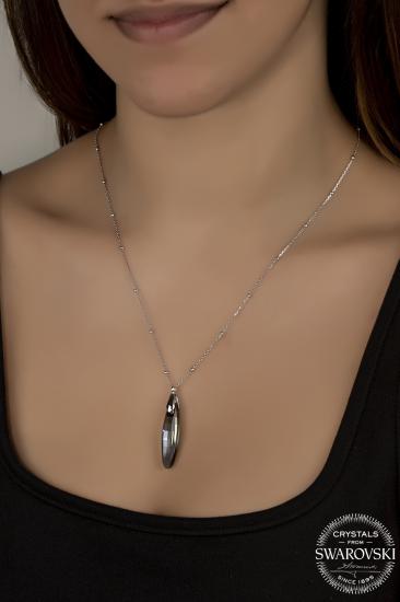 Union Swarovski Crystal Kadın Green Çubuk Gümüş Kolye