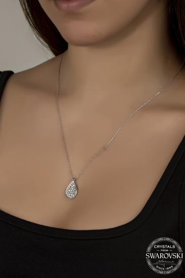 Union Swarovski Crystal Kadın Damla Gümüş Kolye