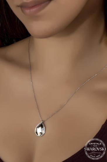 Union Swarovski Crystal Kadın Damla Döküm Gümüş Kolye