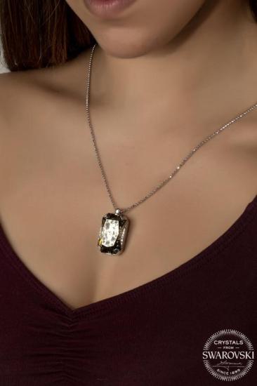 Union Swarovski Crystal Kadın Panter Gümüş Kolye