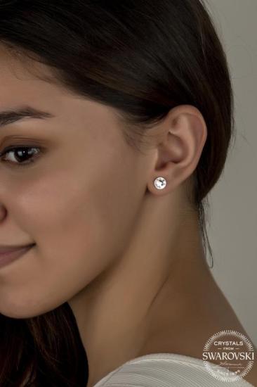 Union Swarovski Crystal Kadın Çivili Gümüş Küpe