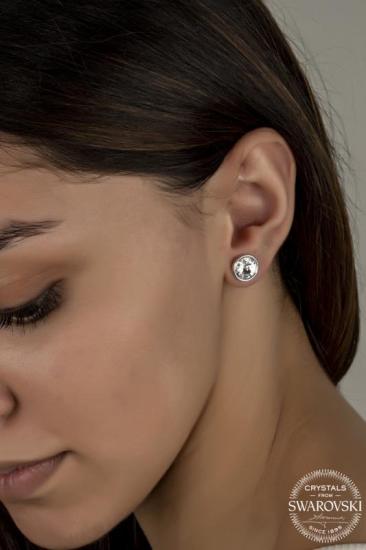 Union Swarovski Crystal Kadın Çivili Gümüş Küpe