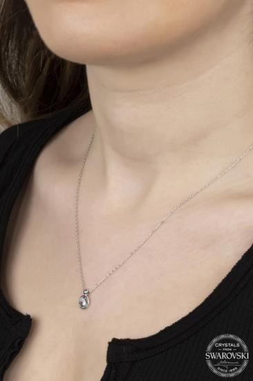Union Crystal Kadın Minimal Zirconia Gümüş Kolye