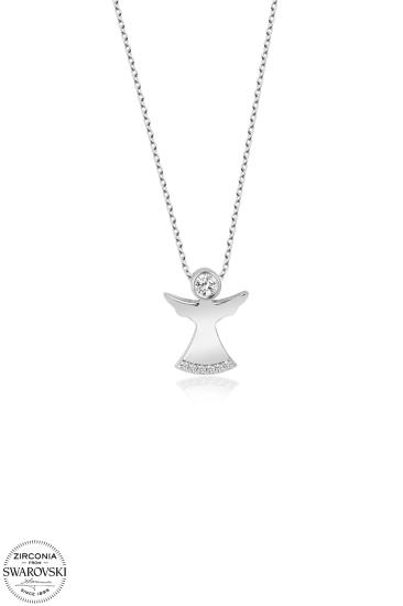 Union Swarovski Zirconia Kadın Melek Gümüş Kolye