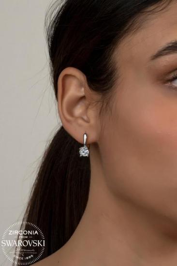 Union Zirconia Kadın 2.56 Karat Pırlanta Montür Tektaş Gümüş Küpe