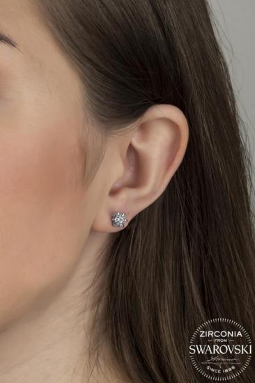 Union Zirconia Kadın 0.92 Karat Tektaş Gümüş Küpe