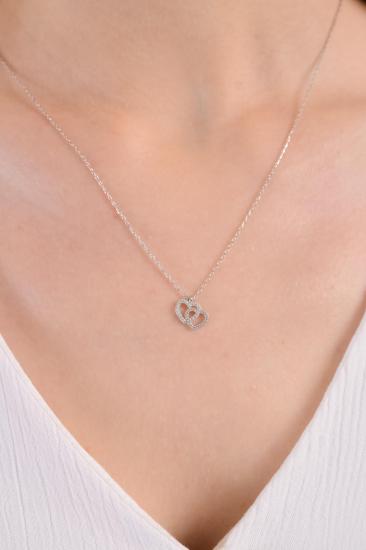 Union Swarovski Zirconia Kadın Kalbim Sende Gümüş Kolye
