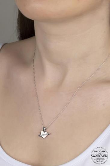 Union Swarovski Zirconia Kadın Aşk Gümüş Kolye