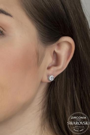 Union Swarovski Zirconia Kadın Tektaş  Gümüş Küpe