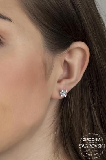 Union Swarovski Zirconia Kadın 0.92 Karat Tektaş Gümüş Küpe