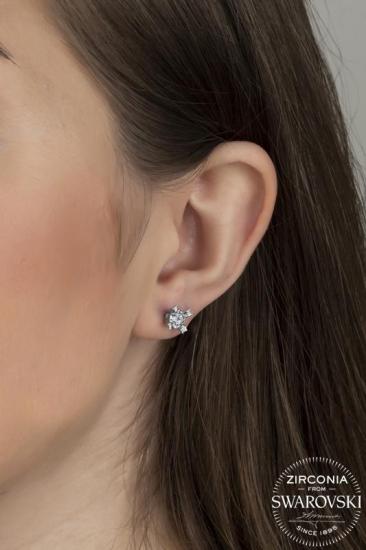 Union Swarovski Zirconia Kadın 0.92 Karat Tektaş Gümüş Küpe