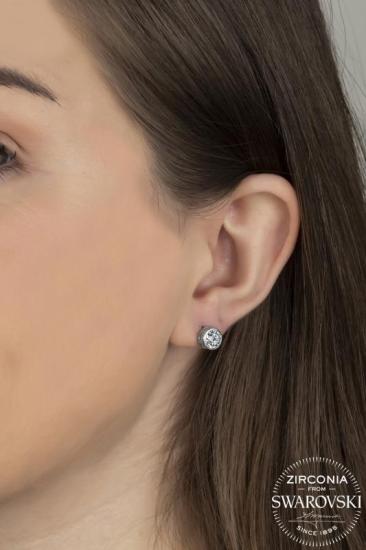 Union Swarovski Zirconia Kadın 1.48 Karat Tektaş Gümüş Küpe